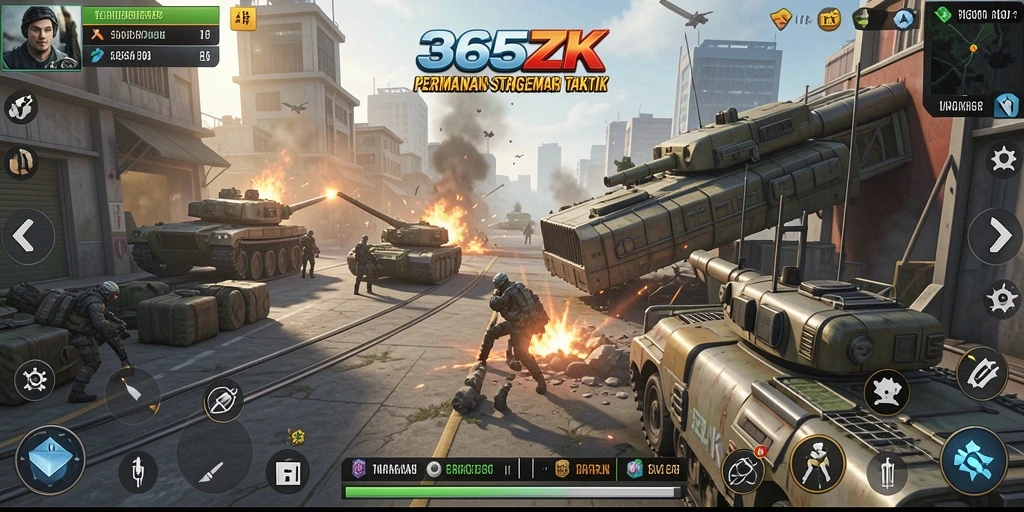 Tampilan gameplay yang mendelikan dan strategis di 365ZK.