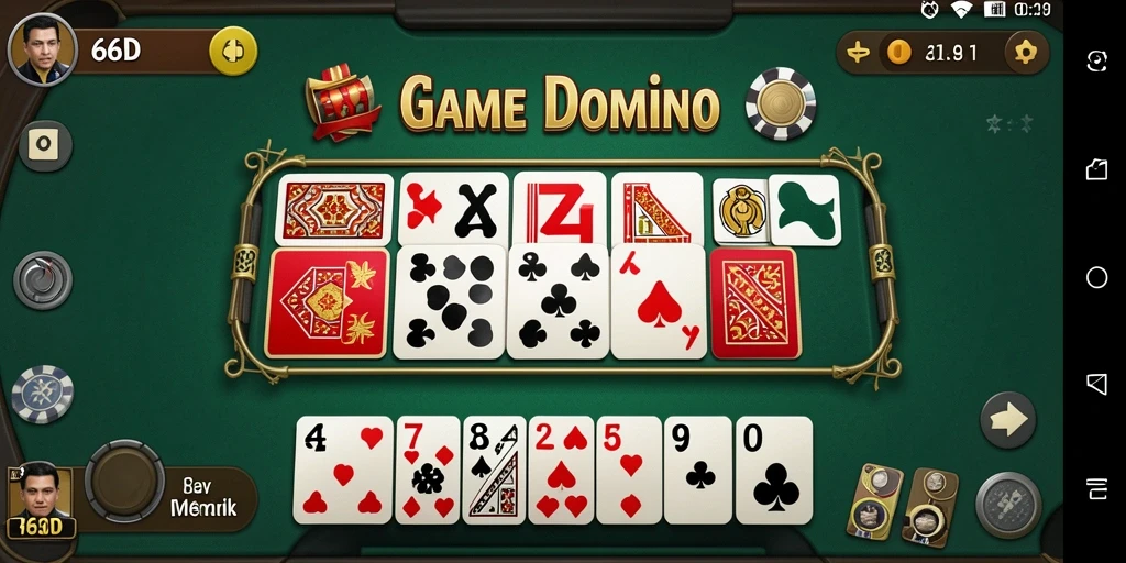 Gameplay seru dan interaktif dalam permainan domino.