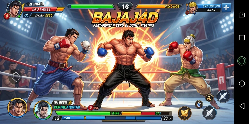 Screenshot BAJAJ4D menampilkan aksi pertarungan yang mendebarkan.