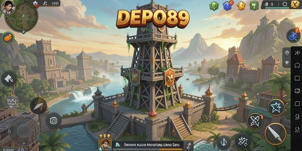 Tampilan gameplay DEPO89 yang mendebarkan dalam permainan Tower Defense.