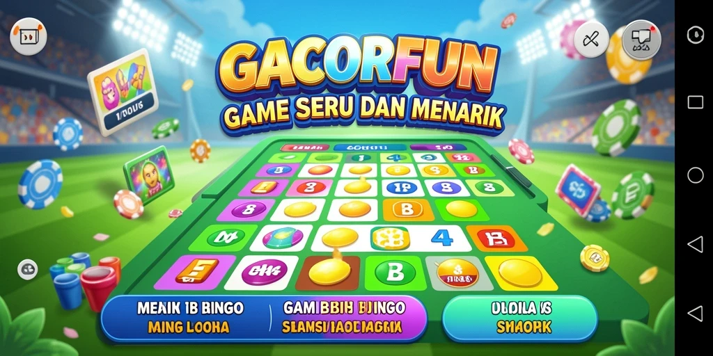 Screenshot dari gameplay seru GACORFUN yang menunjukkan aksi Bingo.