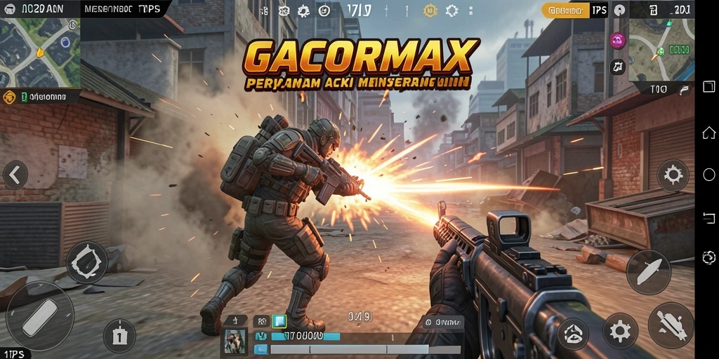 Tampilan gameplay GACORMAX dengan aksi TPS yang dinamis dan mendebarkan.
