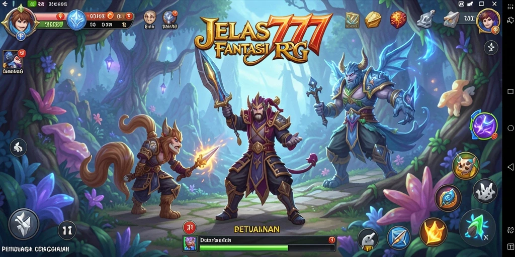 Tampilan gameplay menakjubkan JELAS777 di dunia RPG.