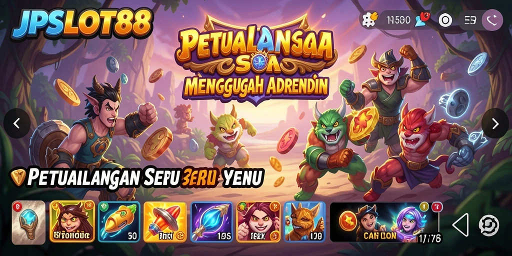 Gameplay JPSLOT88 yang penuh aksi dan petualangan menakjubkan.
