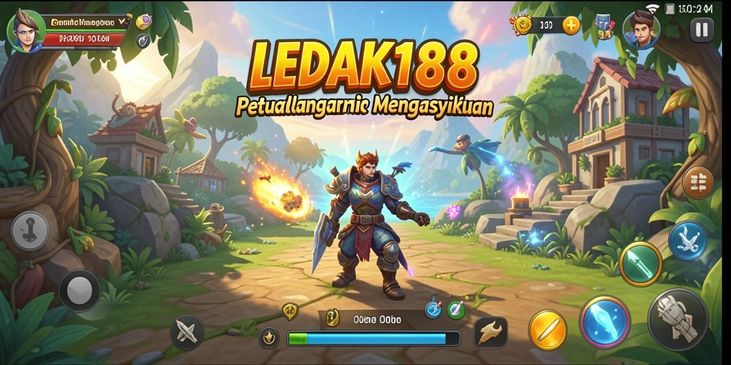 Screenshot utama LEDAK188 menampilkan pemandangan indah dunia Open World.