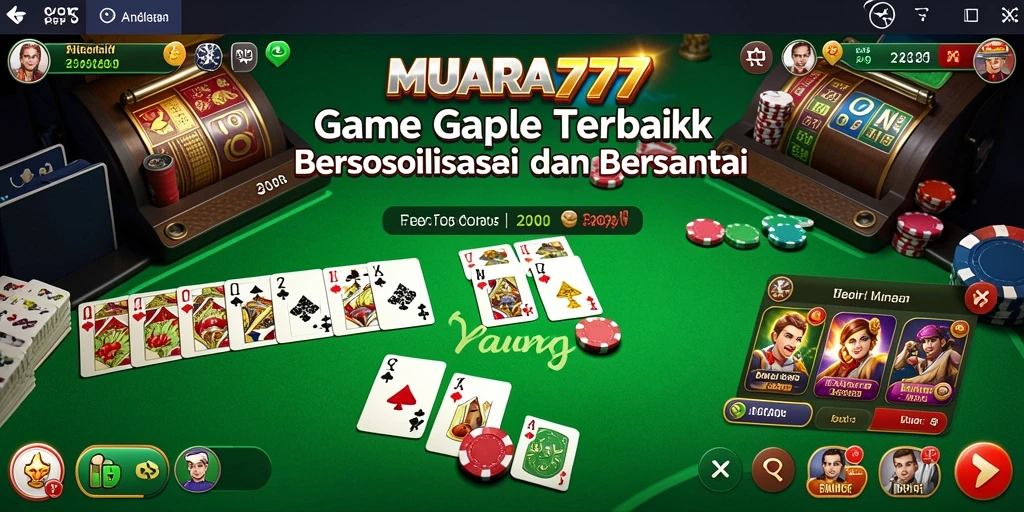 Screenshot gameplay MUARA777 menampilkan suasana permainan Gaple yang seru.