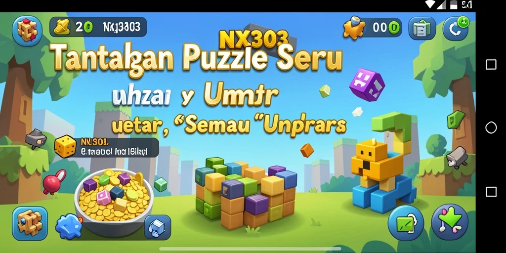 Screenshot NX303 menampilkan gameplay seru dalam menyelesaikan teka-teki puzzle.