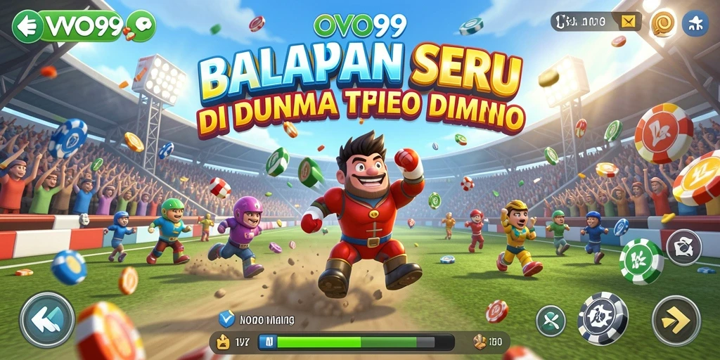 Screenshot utama OVO99 menampilkan aksi balapan yang intens dan grafis menakjubkan.