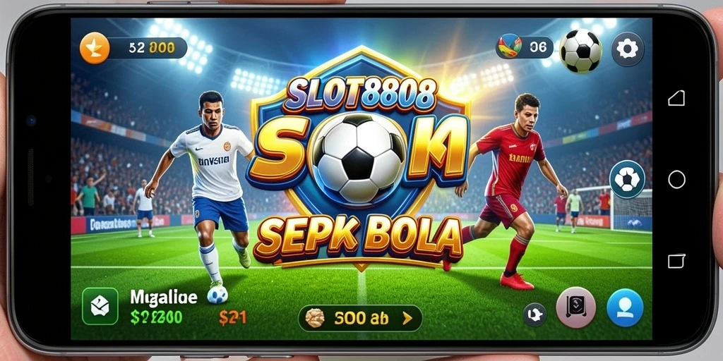 Gameplay SLOT8808 yang seru dengan tema sepak bola.
