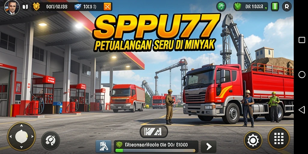 Screenshot gameplay SPBU77 menampilkan eksplorasi menantang di dunia minyak.