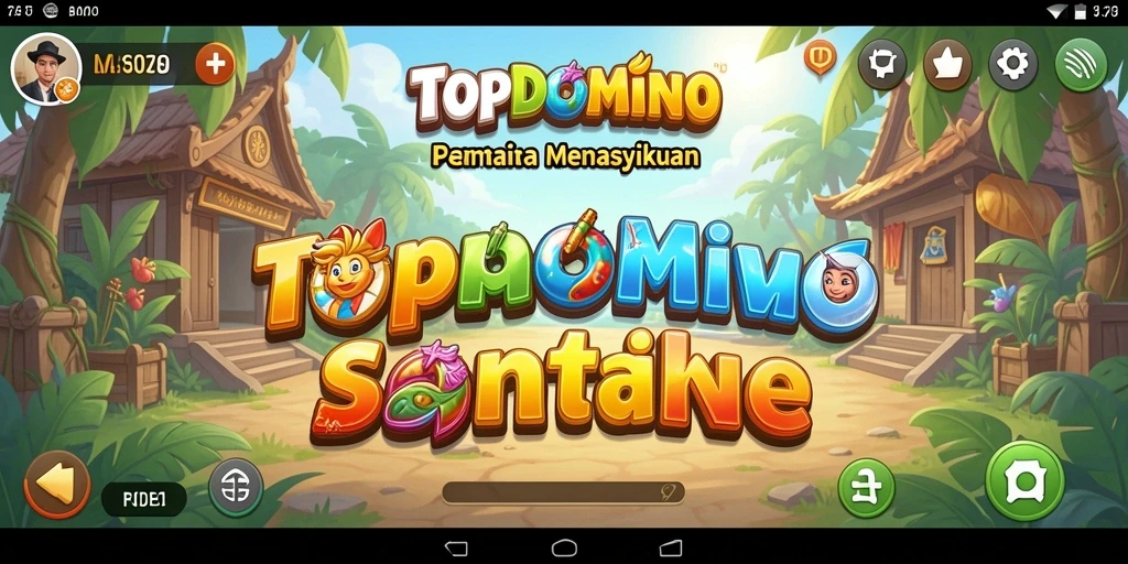 Tampilan gameplay TOPDOMINO yang menarik dan mengasyikkan.