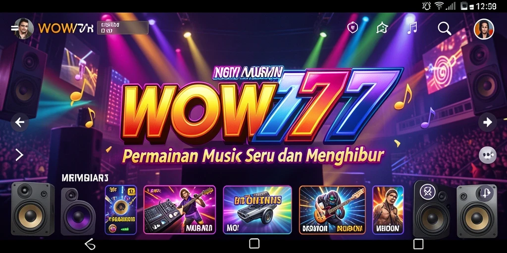 Gameplay WOW77 yang interaktif dengan lagu-lagu menarik.